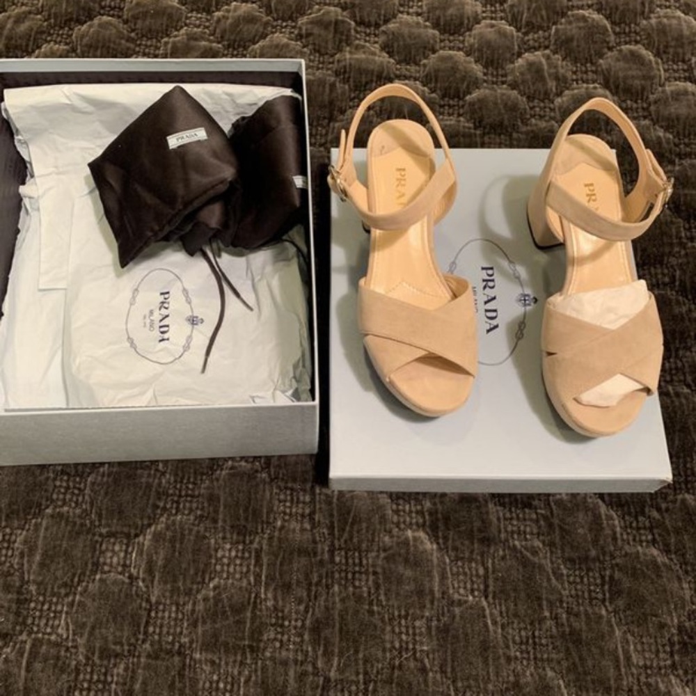 Prada suede sandals